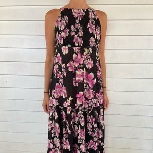 Free People Intimately Hawaiian Floral Tie Shoulder Dress sz M